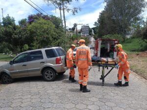 WhatsApp Image 2025 02 13 at 15.13.20 Idoso perde o controle de automóvel e colide contra poste em São Lourenço